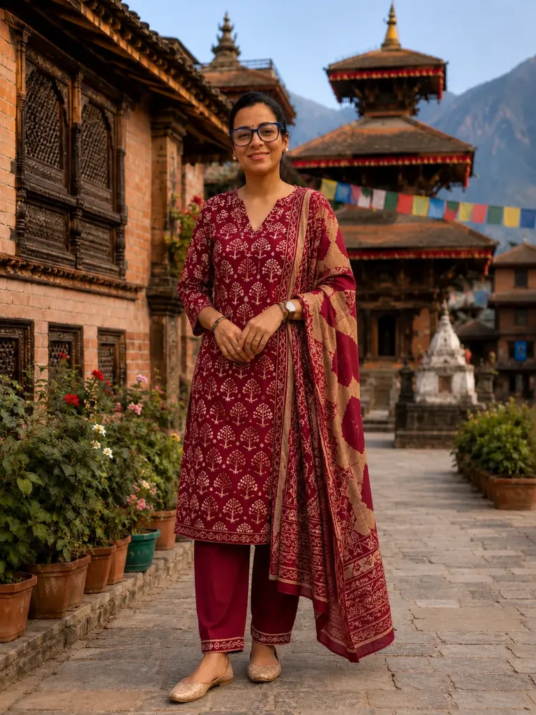 Straight ladies kurtha set A01