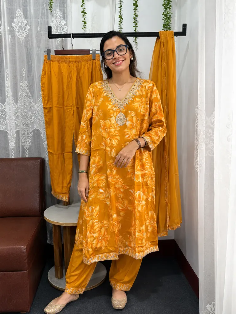 A06 straight kurtha set