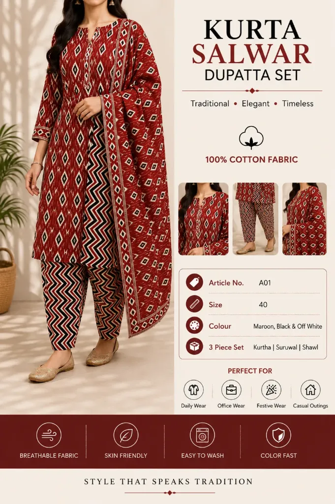 straight Kurtha set A01