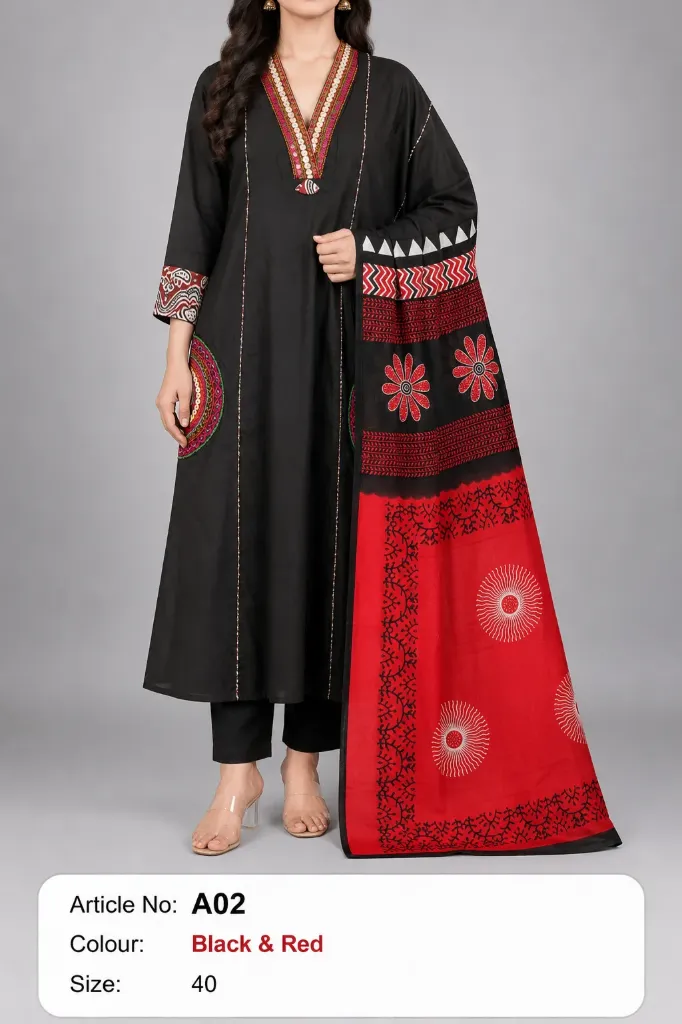 A line Kurtha Set A02