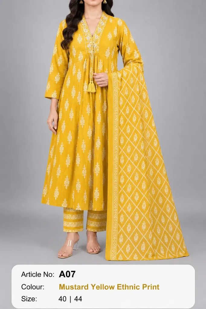 A line Kurtha Set A07
