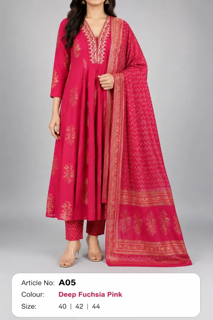 A line Kurtha Set A05