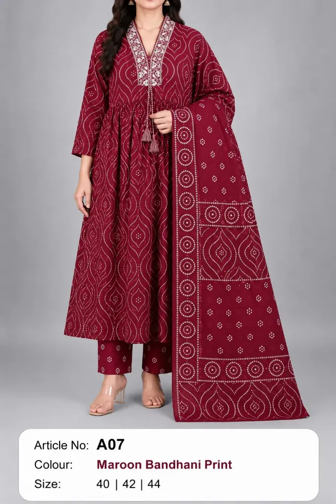A line Kurtha Set A07