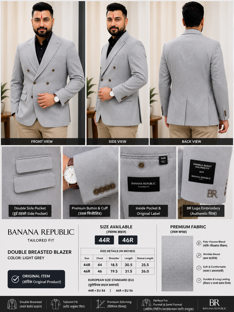 Banana republic formal coat gray