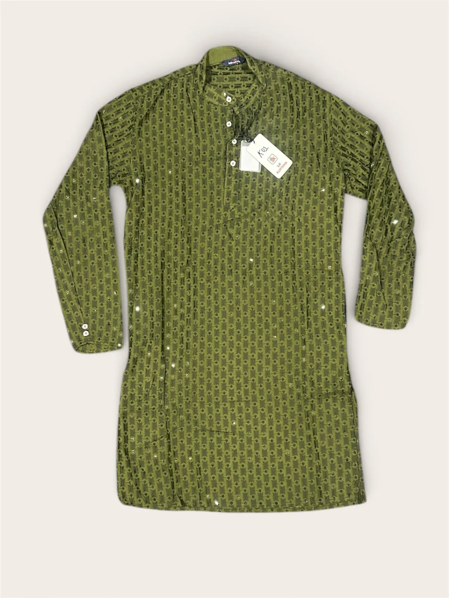 K01 light green Desi Kurthi (M)